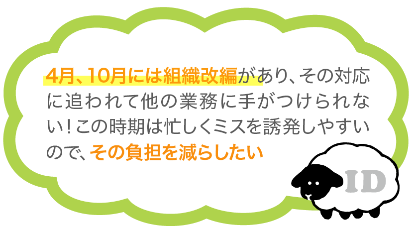 ID情報基盤DBサービス | 課題#1~組織改編の負担を軽減したい~ | DALIAS